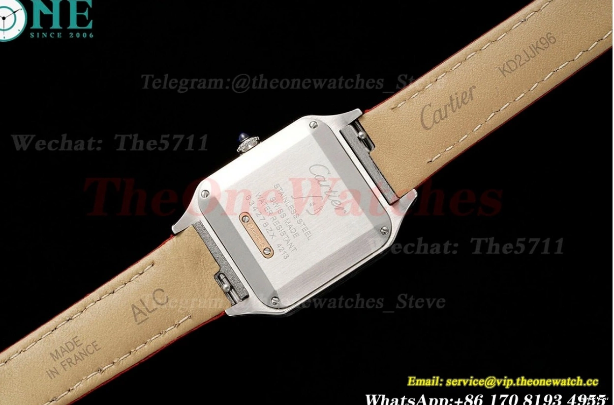 Quartz LE Dumont Silver Dial Wine Santos Red AF RG 0420